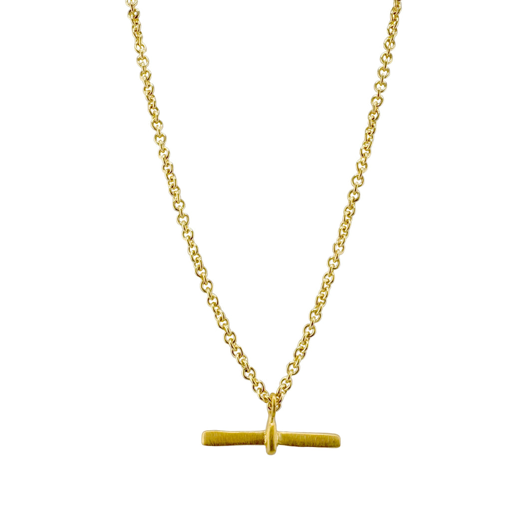 toggle charm necklace in vermeil