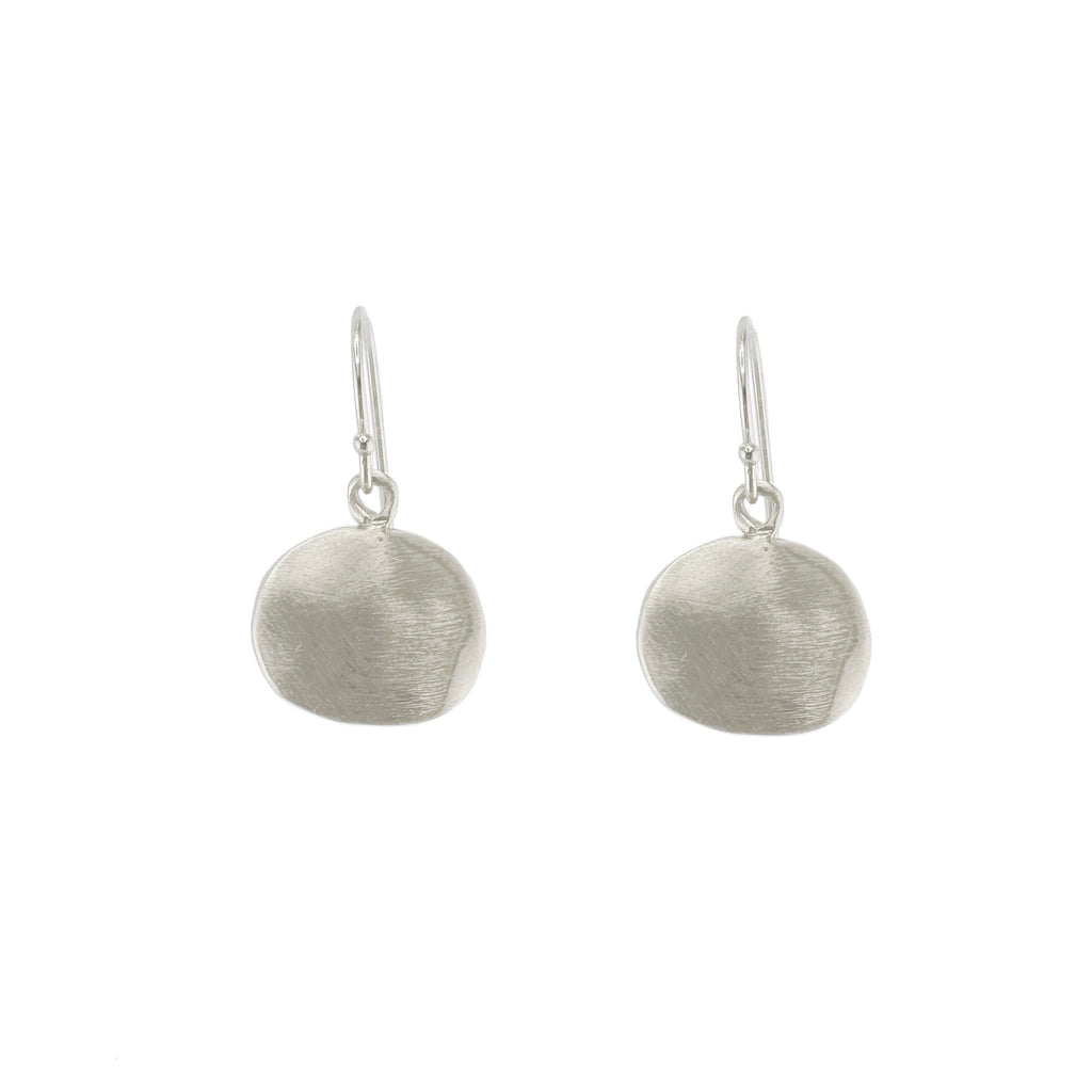 large nugget earrings in silver