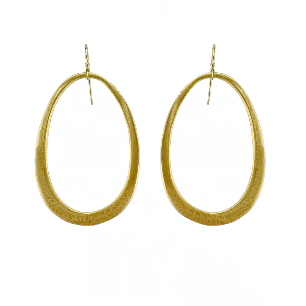 large oval earrings in vermeil