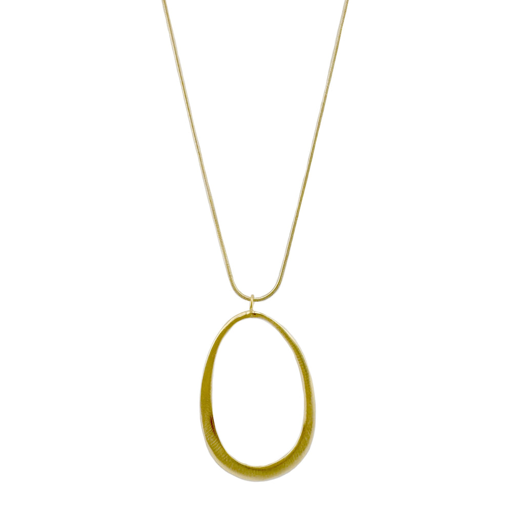 large oval necklace in vermeil