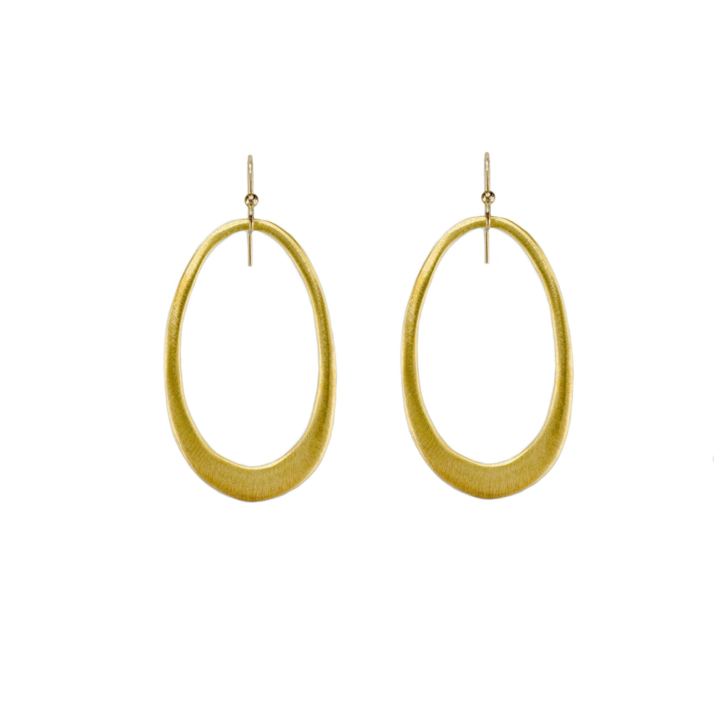 medium oval earrings in vermeil