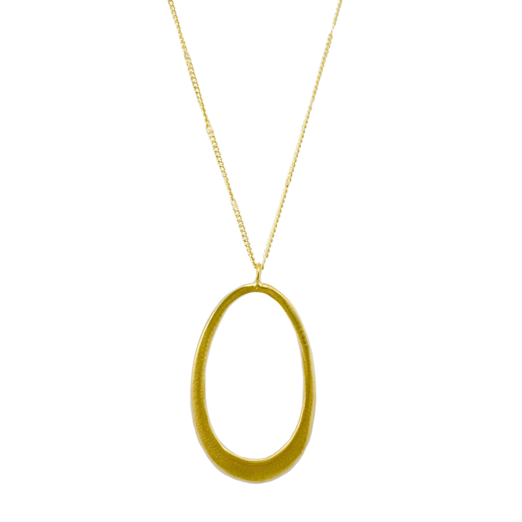 medium oval necklace in vermeil