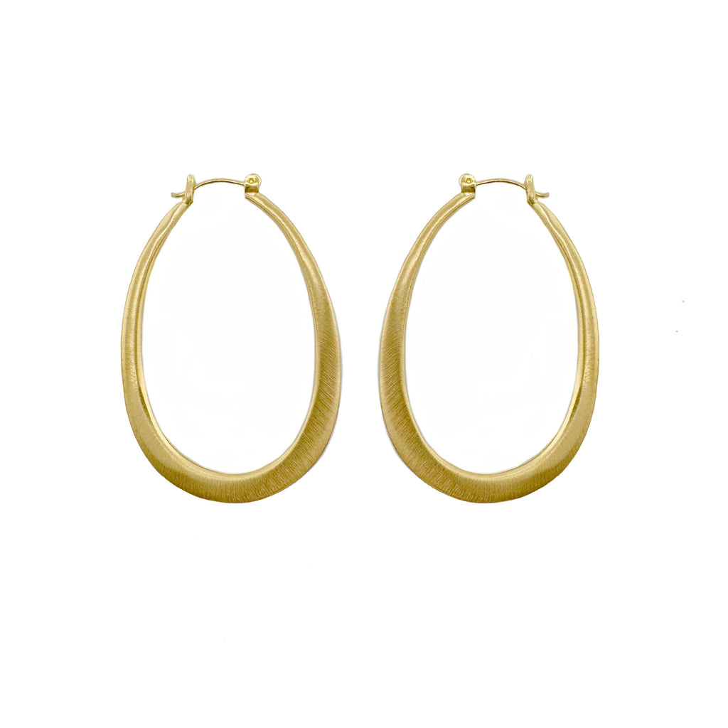 large oval hoops earrings in vermeil