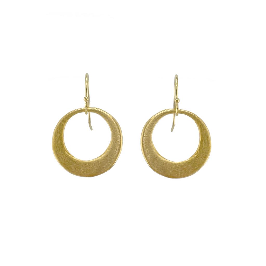 medium circle earrings in vermeil