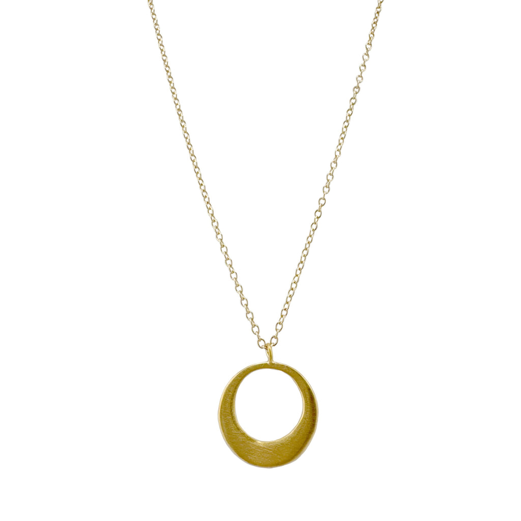 medium circle necklace in vermeil