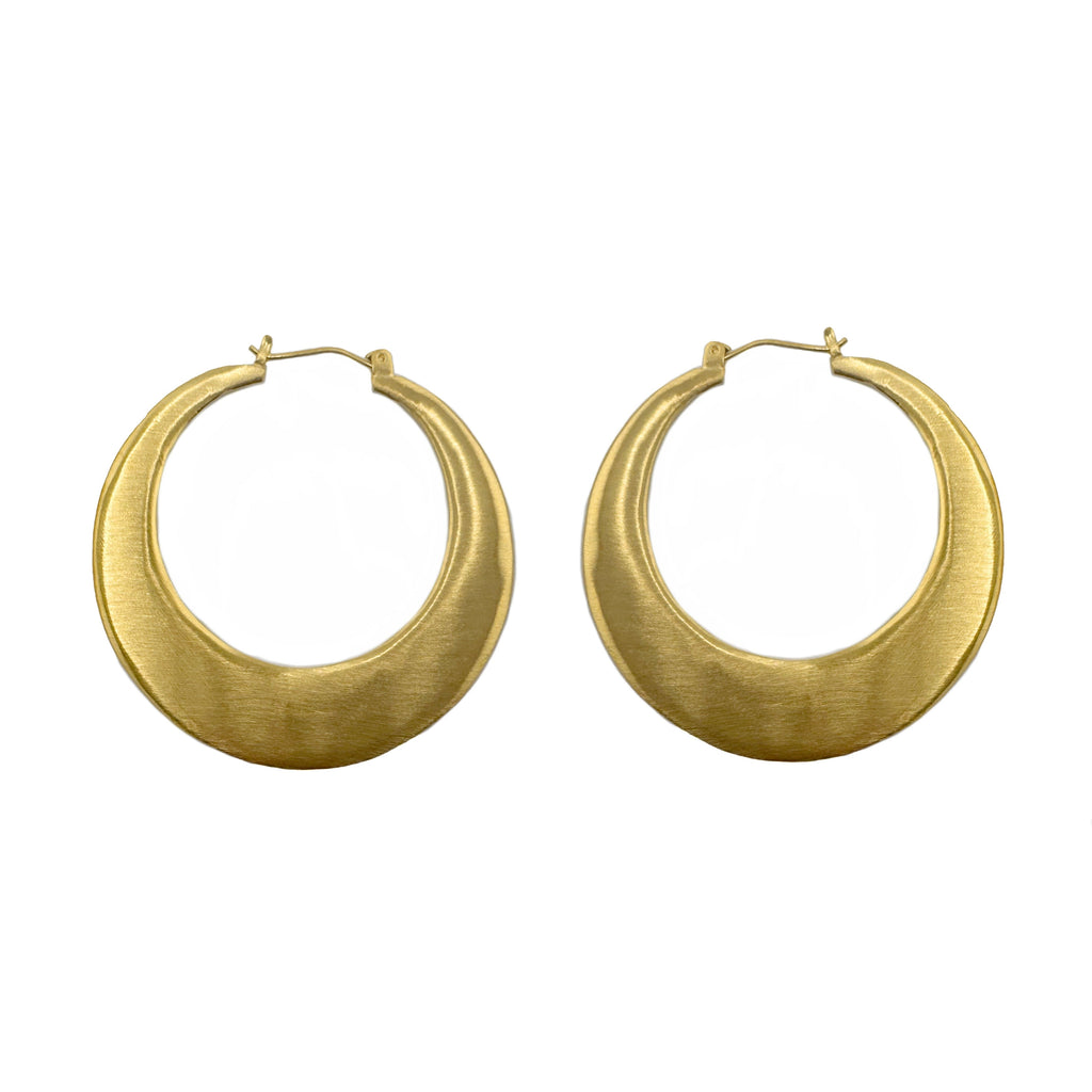 x-large circle hoops earrings in vermeil