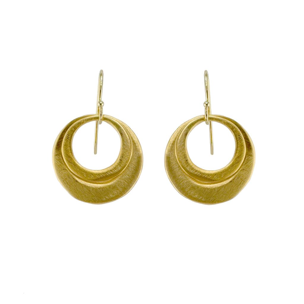 double small & medium circles earrings in vermeil