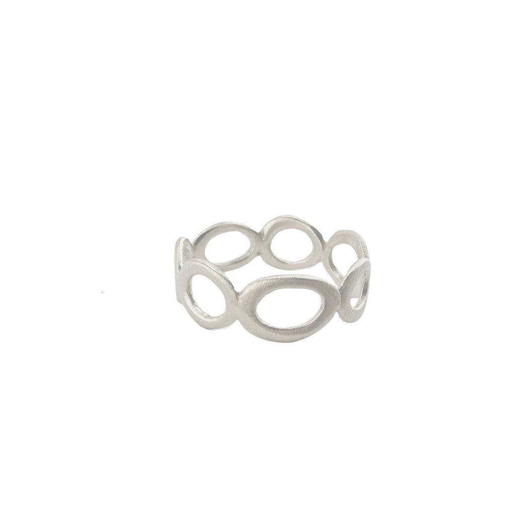 circles ring silver size 9