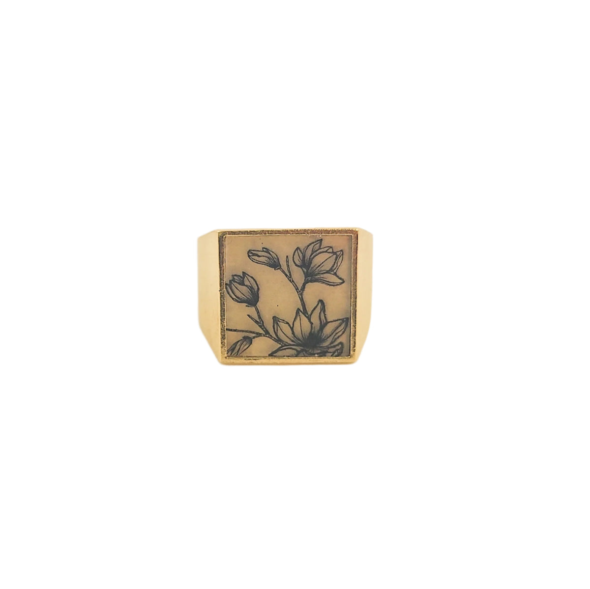 Anzu | Magnolia Squar Signet Ring | Philippa Roberts Shop