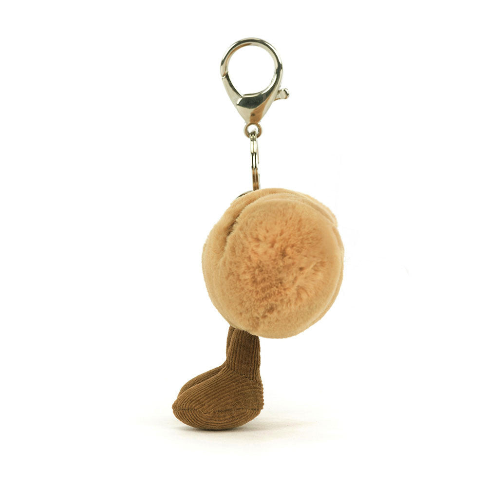 plush baguette with legs and clip
