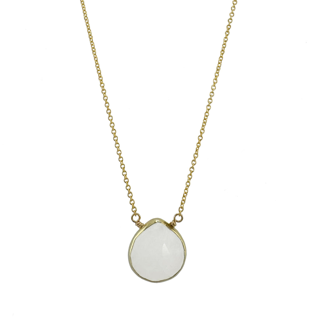 moonstone  drop necklace in vermeil