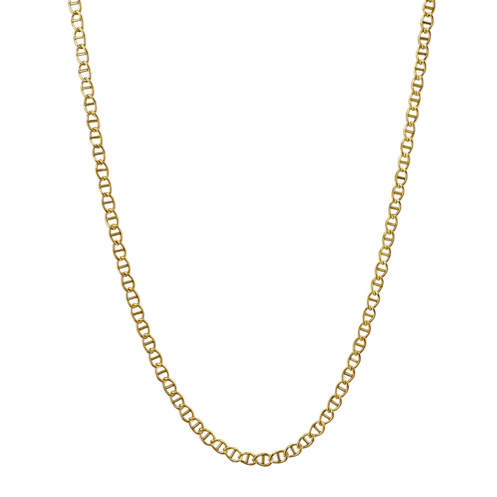 anchor chain necklace in gold vermeil