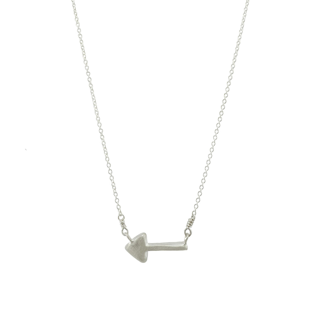 arrow necklace in silver