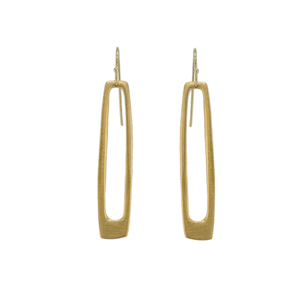 long rectangle earrings in vermeil