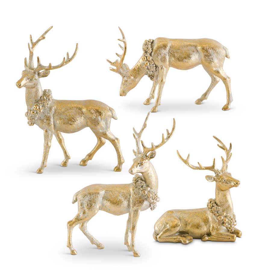 Antique Gold Resin Deer In various positions