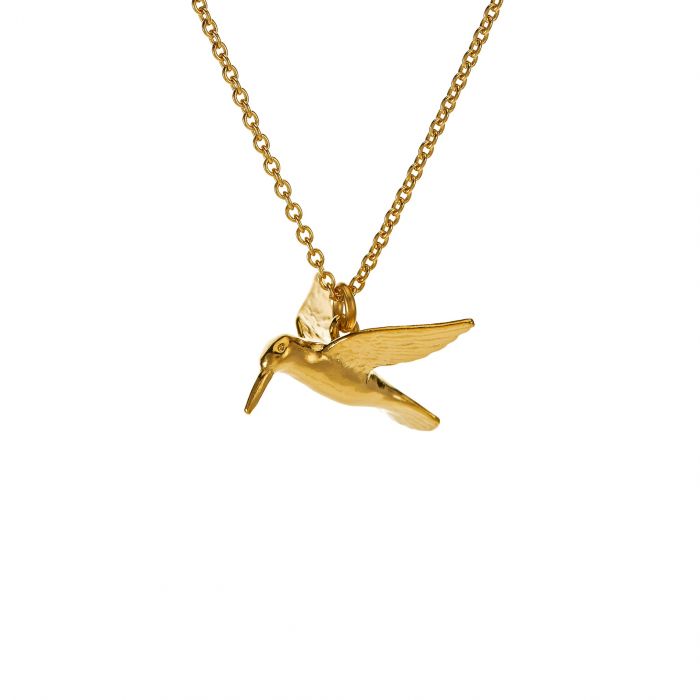 gold hummingbird pendant necklace 