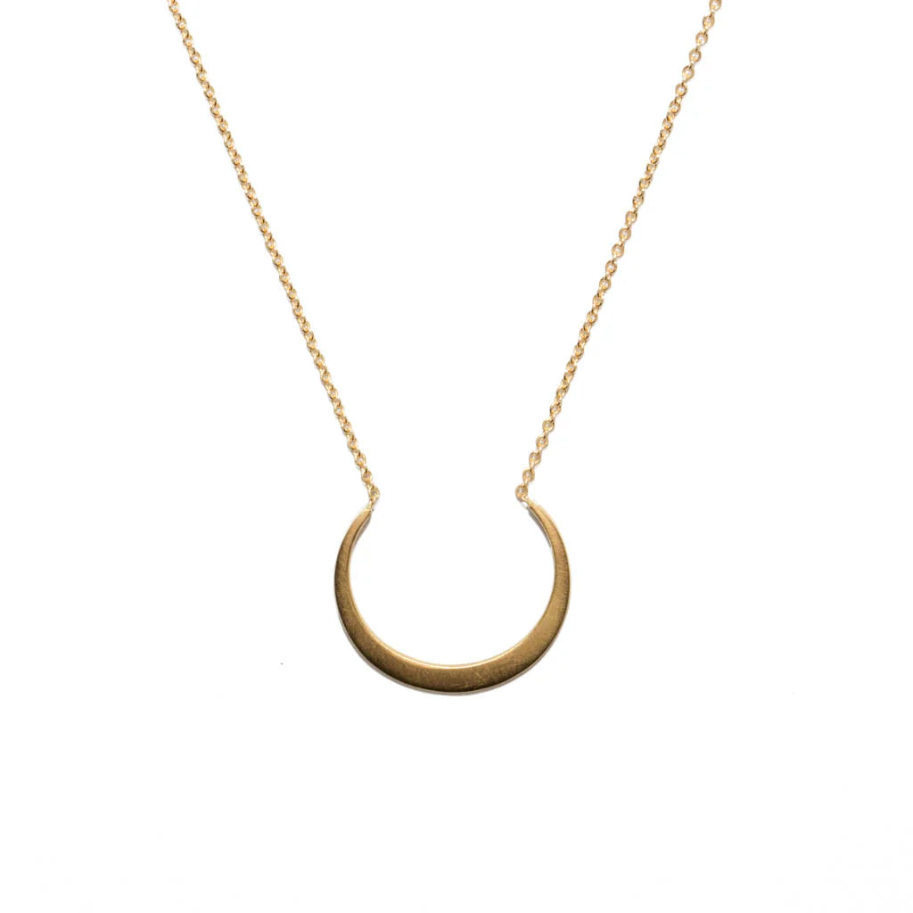 Petite Fertile Moon Necklace 14k